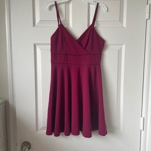 Maroon Mini Dress